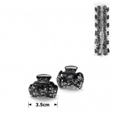 Набор заколок-крабов (71-14947) глянцевых с принтом розы