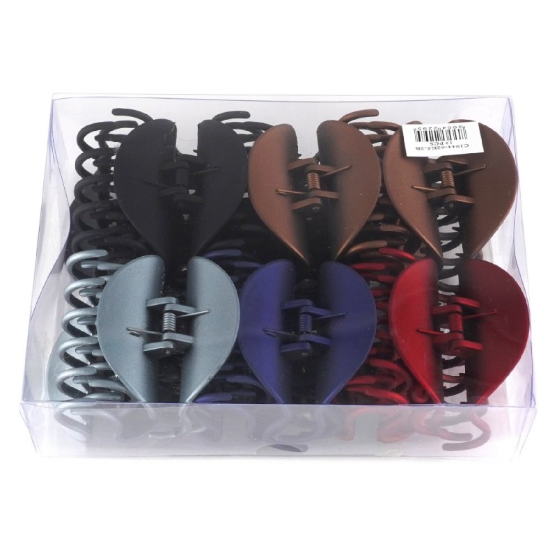 Набор заколок-крабов (105-15344) с двойными зубьями матовые