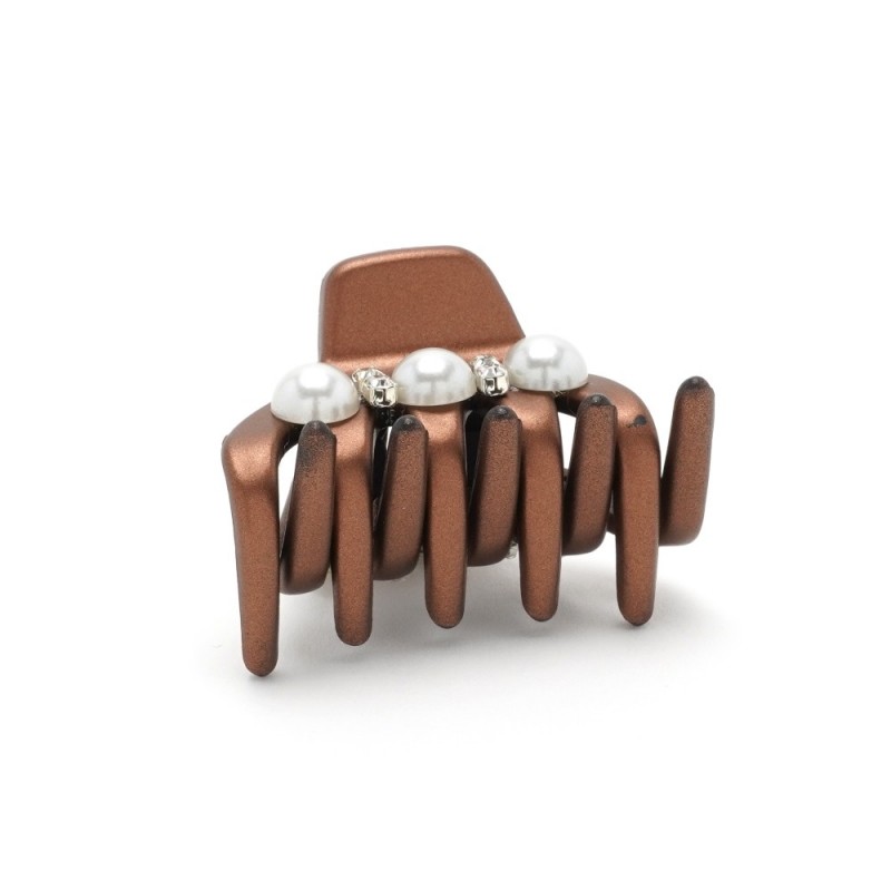 Набор заколок-крабов (12-15357) матовых с жемчугом