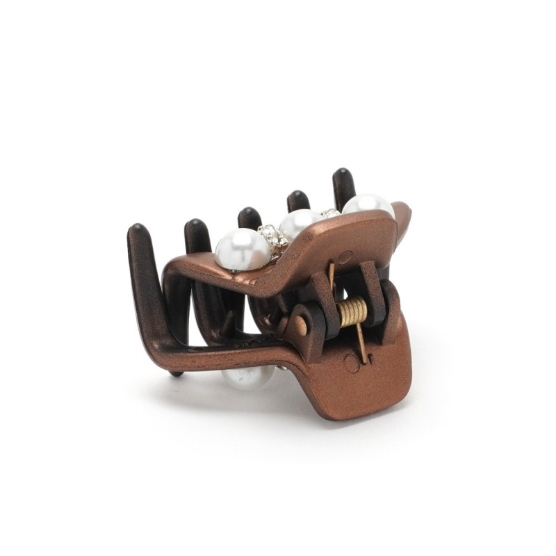 Набор заколок-крабов (12-15357) матовых с жемчугом