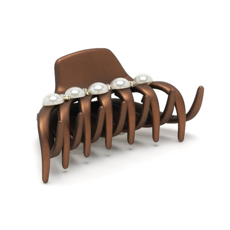 Набор заколок-крабов (16-15359) матовых с жемчугом