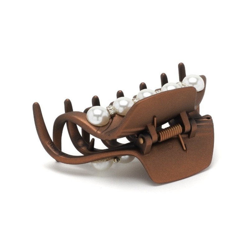 Набор заколок-крабов (16-15359) матовых с жемчугом