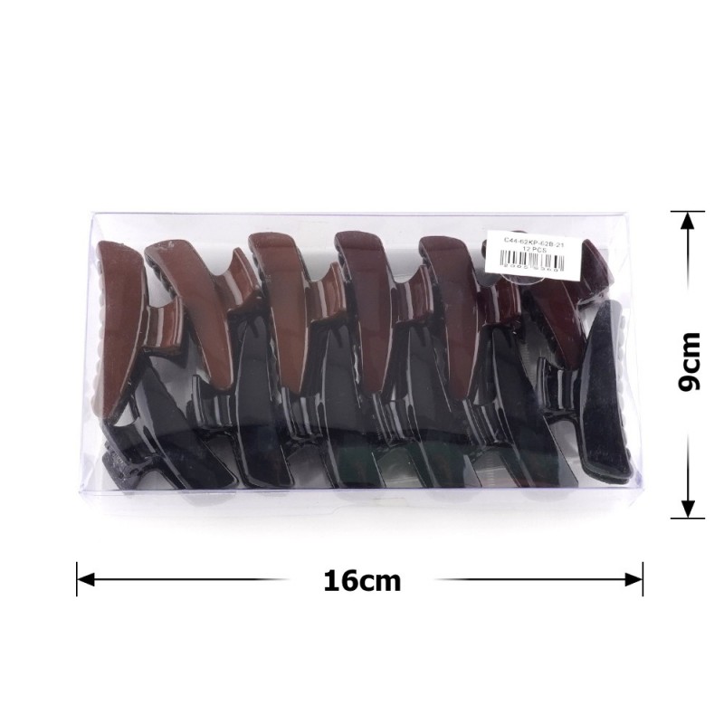 Набор заколок-крабов (37-23576) глянцевых