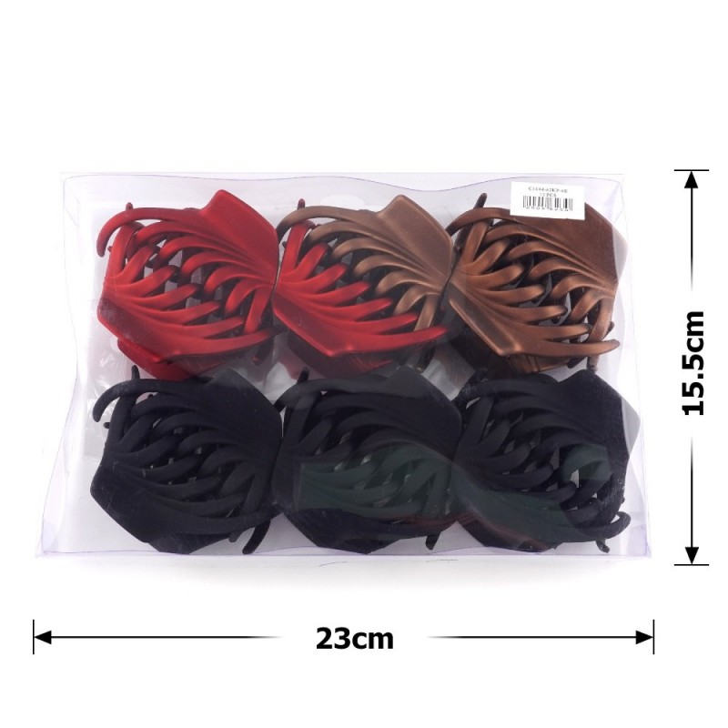 Набор заколок-крабов (16-23581) матовых