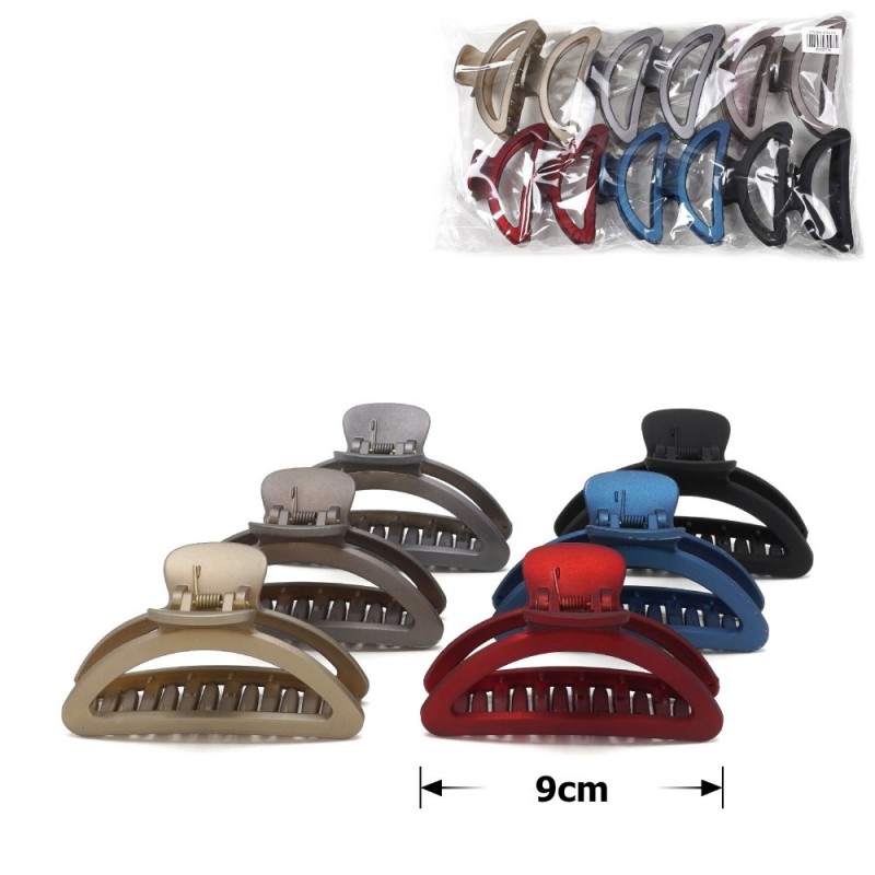 Набор заколок-крабов (95-23585) матовый цветной