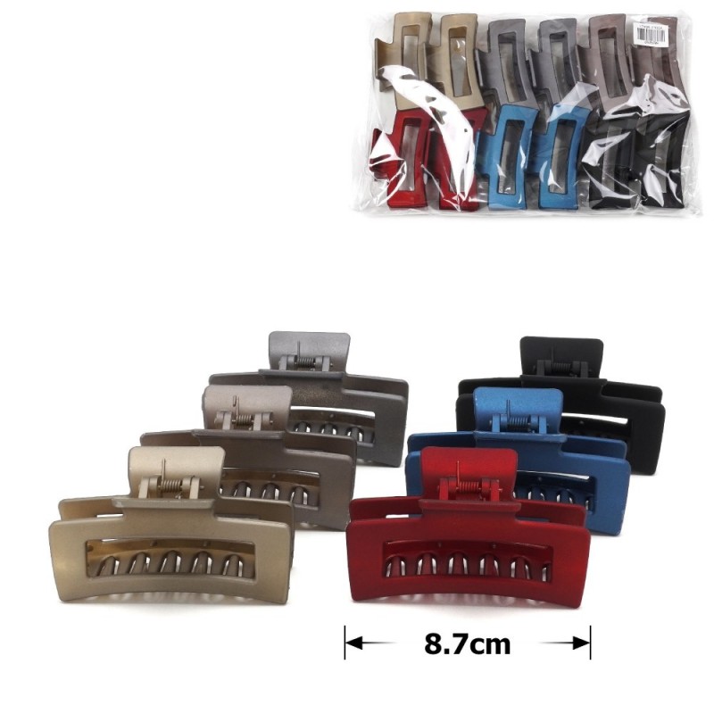 Набор заколок-крабов (97-23587) матовый цветной