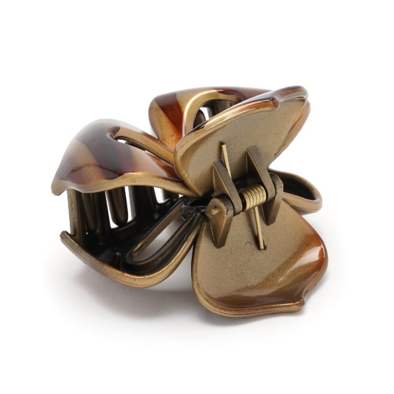 Набор заколок-крабов для волос коричневые (255)