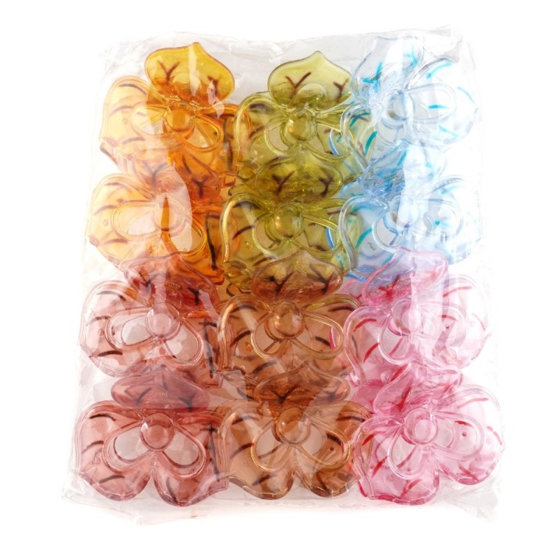 Набор заколок-крабов для волос прозрачные (256)