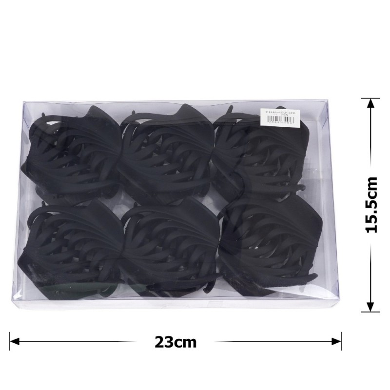 Набор заколок-крабов (16-26834) матовых чёрных