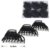 Набор заколок-крабов (18-26835) матовых чёрных