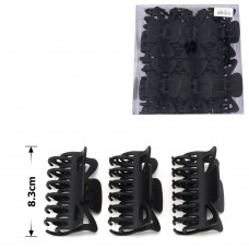 Набор заколок-крабов (113-26837) с двойными зубьями матовые