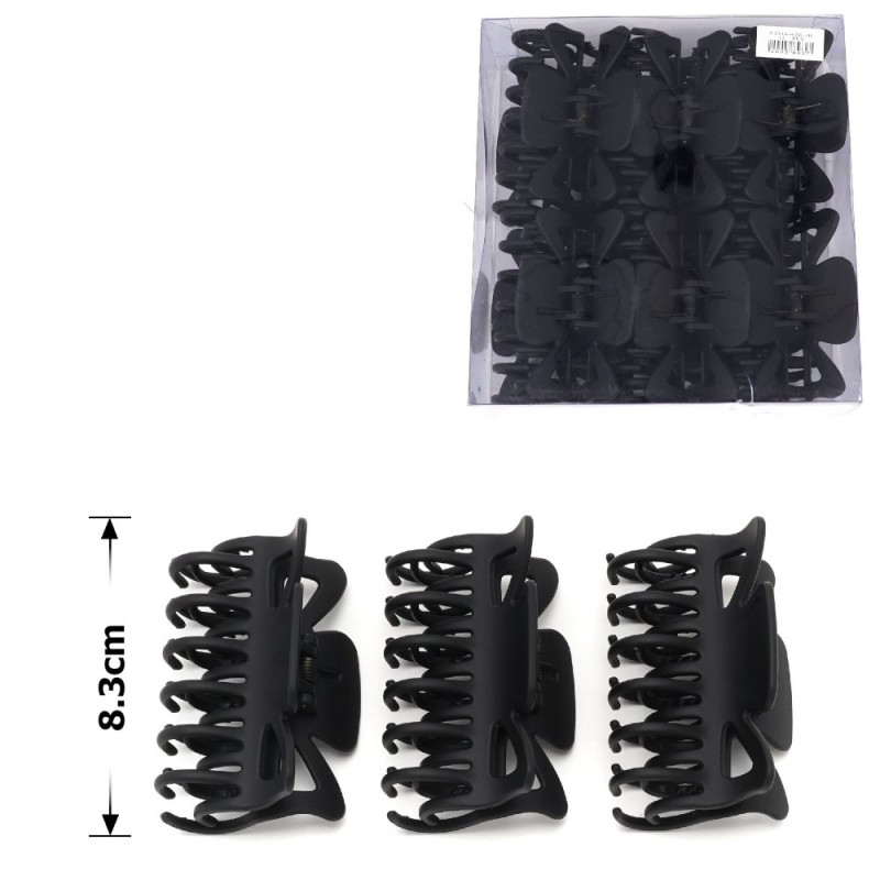 Набор заколок-крабов (113-26837) с двойными зубьями матовые