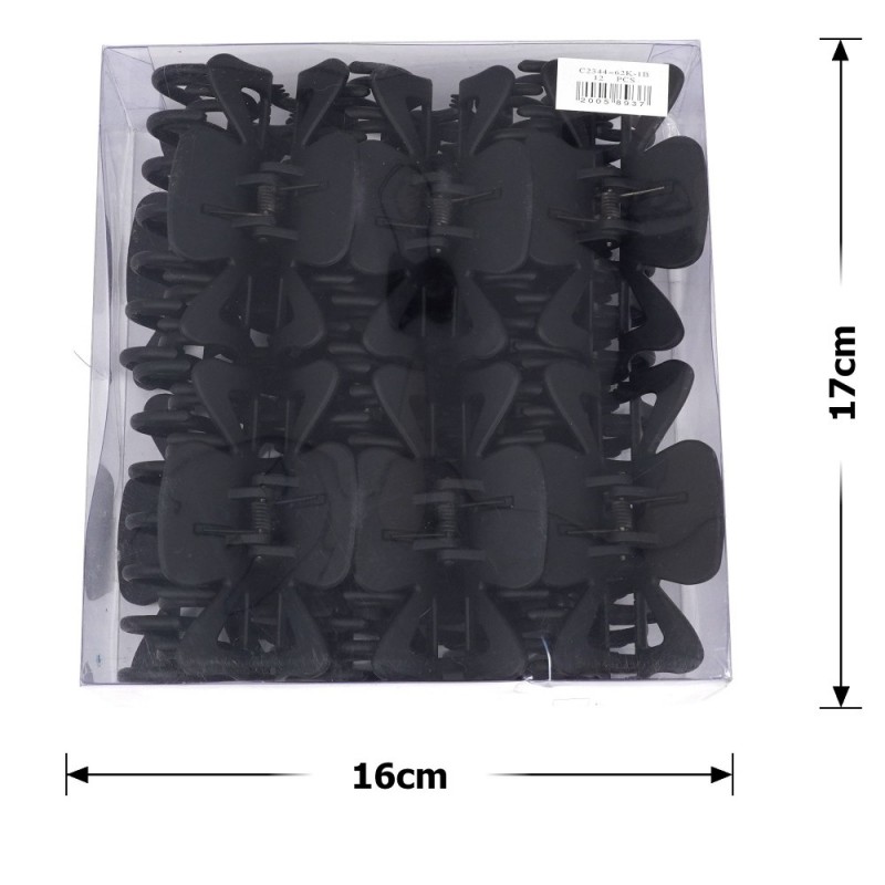 Набор заколок-крабов (113-26837) с двойными зубьями матовые