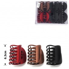 Набор заколок-крабов (105-26838) с двойными зубьями матовые