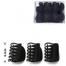 Набор заколок-крабов (105-26839) с двойными зубьями матовые