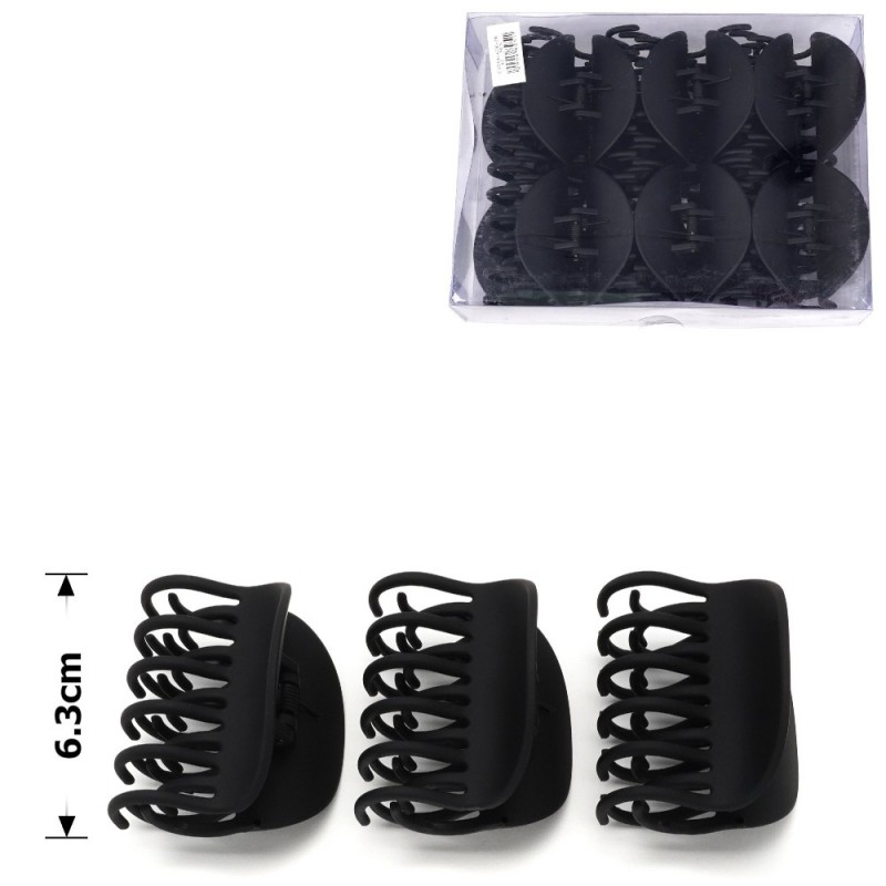 Набор заколок-крабов (105-26839) с двойными зубьями матовые