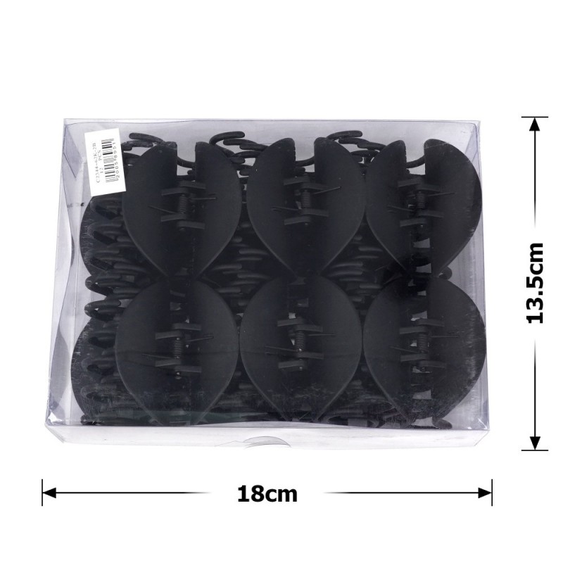 Набор заколок-крабов (105-26839) с двойными зубьями матовые