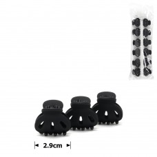 Набор заколок-крабов (81-26847) матовых чёрных