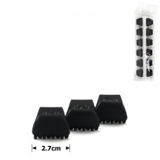 Набор заколок-крабов (81-26849) матовых чёрных