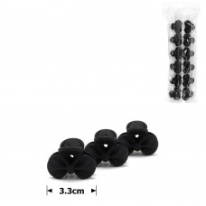 Набор заколок-крабов (51-26859) матовых чёрных