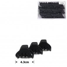 Набор заколок-крабов (12-26863) матовых чёрных