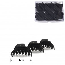 Набор заколок-крабов (14-26865) матовых чёрных