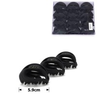 Набор заколок-крабов (33-26867) матовых чёрных