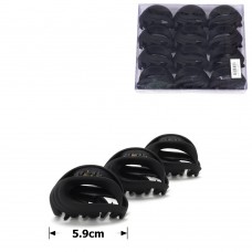 Набор заколок-крабов (33-26867) матовых чёрных