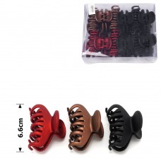 Набор заколок-крабов (110-26868) с двойными зубьями матовые