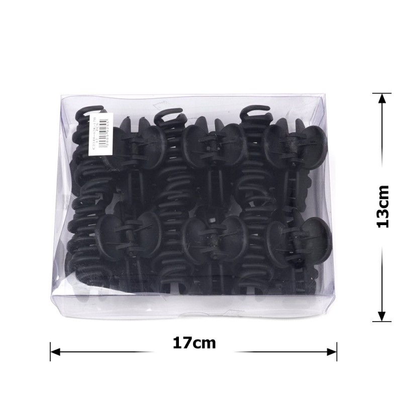 Набор заколок-крабов (110-26869) с двойными зубьями матовые