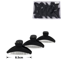 Набор заколок-крабов (43-26880) матовых чёрных