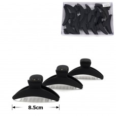 Набор заколок-крабов (43-26880) матовых чёрных