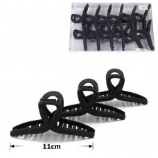 Набор заколок-крабов (90-26886) матовых чёрных