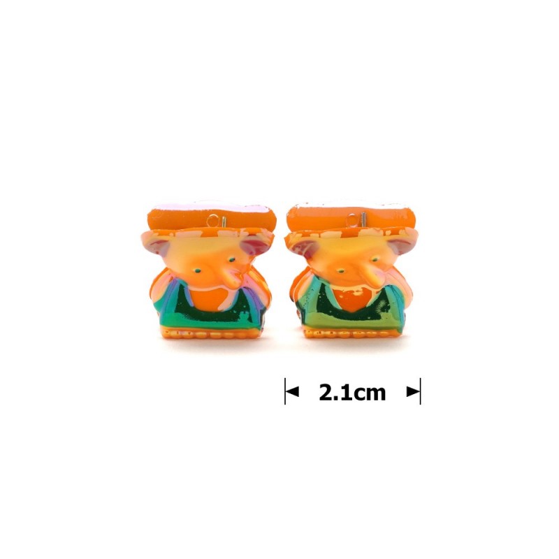 Набор заколок-крабов 2.1см 2шт (27074) вариант 02