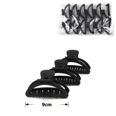 Набор заколок-крабов (95-28444) матовый черный