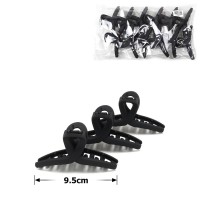 Набор заколок-крабов (93-28456) матовый черный