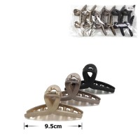 Набор заколок-крабов (93-28457) матовый коричневый