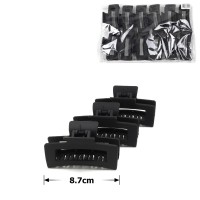 Набор заколок-крабов (97-28458) матовый черный