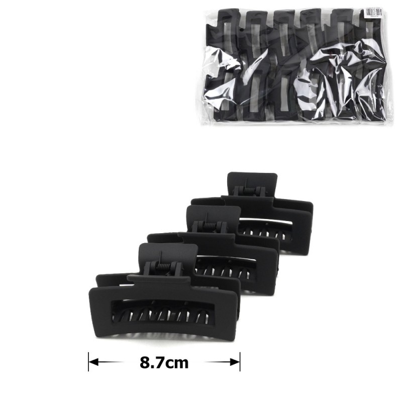 Набор заколок-крабов (97-28458) матовый черный