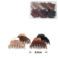Набор заколок-крабов (16-28467) матовых коричневых