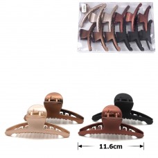 Набор заколок-крабов (42-28471) матовых коричневых