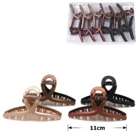 Набор заколок-крабов (90-28477) матовых коричневых