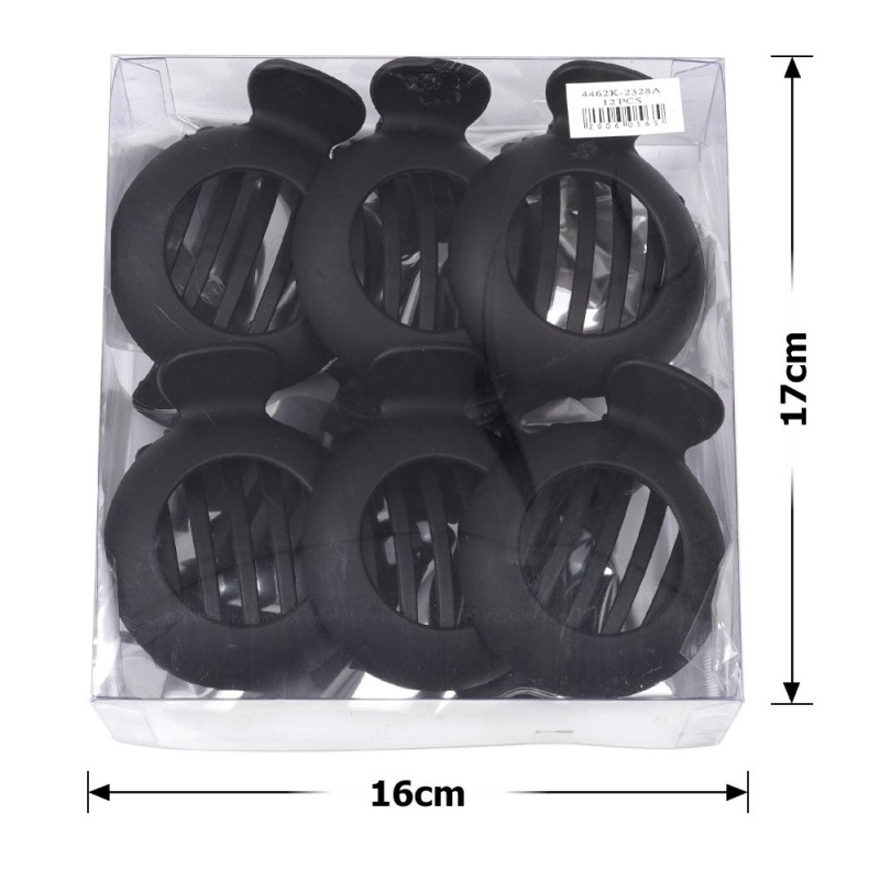 Набор боковых зажимом для волос (28482) черный