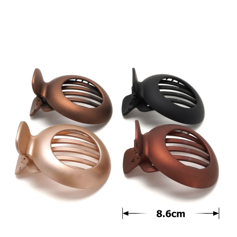 Набор боковых зажимом для волос (28483) коричневый