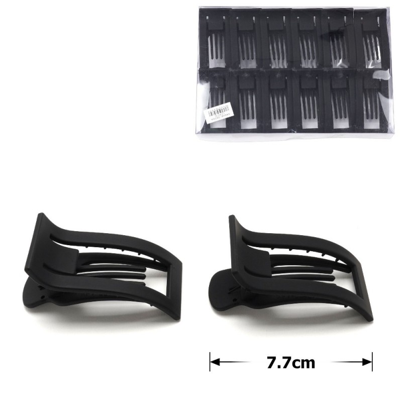 Набор боковых зажимом для волос (28484) черный