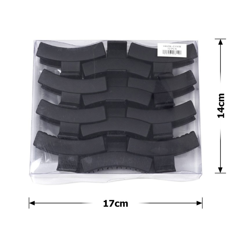 Набор заколок-крабов (66-28487) матовых черных