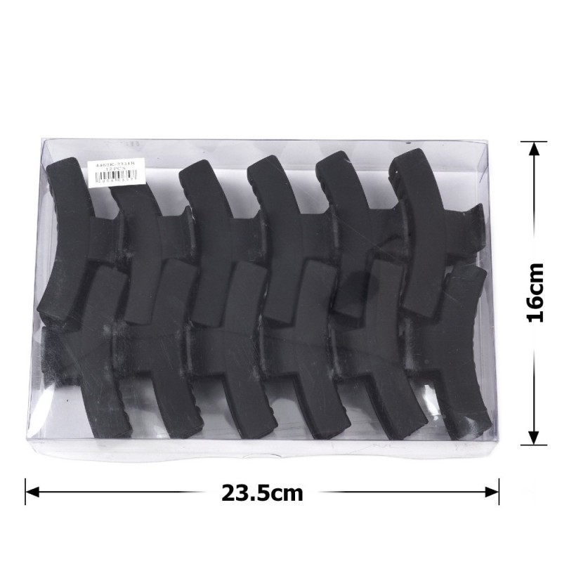 Набор заколок-крабов (68-28491) матовых черных