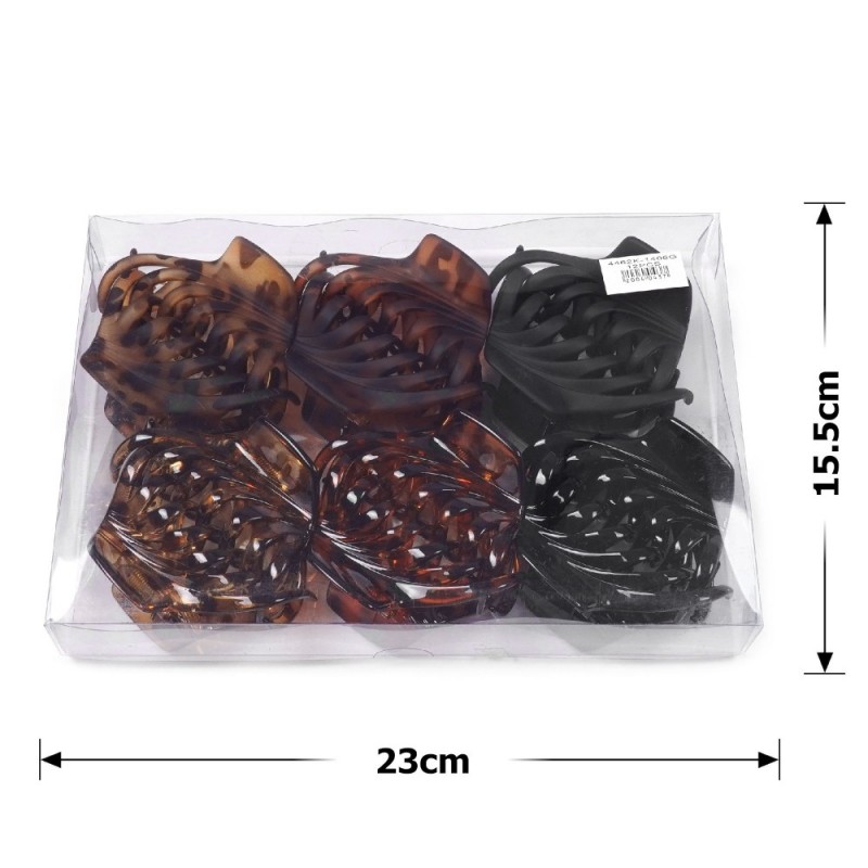 Набор заколок-крабов (16-29267) тигровый