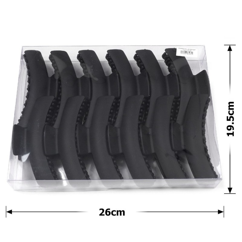 Набор заколок-крабов (28-29275) матовых черных