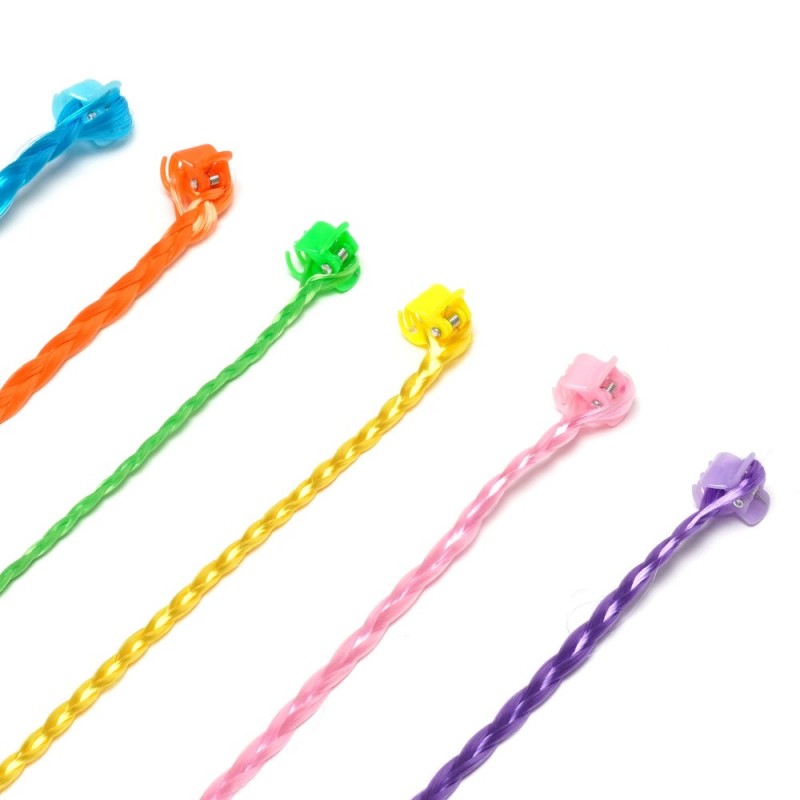 Набор заколок-прядей для волос цветные (31400)